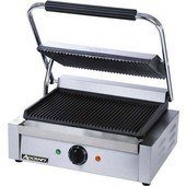 SG-811E Admiral Craft, 1,750 Watt Panini Sandwich Grill, Single, Ribbed Top & Bottom