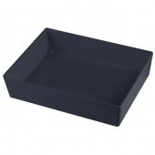 CW5004MBS TableCraft Professional Bakeware, 1/2 Size 3" Deep Cast Aluminum Food Pan, Midnight w/ Blue Speckle