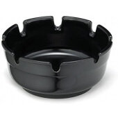 CST363B-1 TableCraft, 3 3/4" Classic Stacking Plastic Ashtray, Black (12/pk)