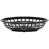 1071BK TableCraft, 8" x 5 1/4" Oval Side Order Fast Food Serving Basket, Black