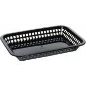 1077BK TableCraft, 10 3/4" x 7 3/4" Rectangular Fast Food Serving Basket, Black