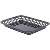 1079BK TableCraft, 11 3/4" x 8 1/2" Rectangular Fast Food Serving Basket, Black