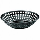 1075BK TableCraft, 8" Round Fast Food Serving Basket, Black