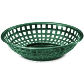 1075FG TableCraft, 8" Round Fast Food Serving Basket, Forest Green