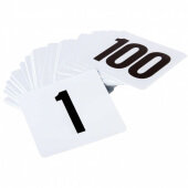 TN100 TableCraft, Plastic Flat Number Card Set, Numbers 1-100