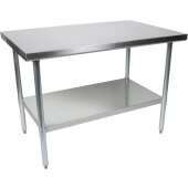 FBLG8430-X John Boos, 84" x 30" Stainless Steel Work Table w/ Undershelf
