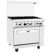 AGR-6B-LP CookRite, 219,000 Btu Propane Gas Restaurant Range, 6 Burner, Standard Oven