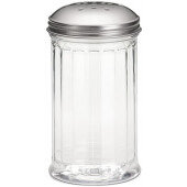 800 TableCraft, 12 oz Fluted Glass Shaker w/ Stainless Steel Perforated Top