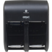 56744A Georgia-Pacific, Compact™ Quad Roll Toilet Paper Dispenser, Black