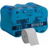 19378 Georgia-Pacific, 1,500 Sheet 2-Ply Compact® Recycled Coreless Toilet Paper Roll (18/case)