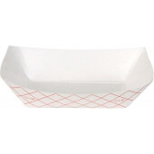 RP258 Dixie, 1/4 Lb Poly Coated Paper Food Tray, Red Plaid (1,000/case)