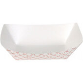 RP50 Dixie, 1/2 Lb Poly Coated Paper Food Tray, Red Plaid (1,000/case)