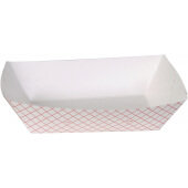 RP500 Dixie, 5 Lb Poly Coated Paper Food Tray, Red Plaid (500/case)