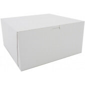 0989 Southern Champion Tray, 12" x 12" x 6" Solid Kraft Bakery Box, White (50/case)