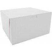 0977 Southern Champion Tray, 10" x 10" x 5 1/2" Solid Kraft Bakery Box, White (100/case)