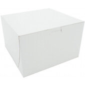 09455 Southern Champion Tray, 8" x 8" x 5" Solid Kraft Bakery Box, White (100/case)