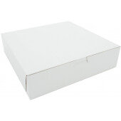 0969 Southern Champion Tray, 10" x 10" x 2 1/2" Solid Kraft Bakery Box, White (250/case)