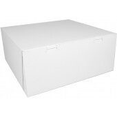 0993 Southern Champion Tray, 14" x 14" x 6" Solid Kraft Bakery Box, White (50/case)