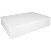 1029 Southern Champion Tray, 19" x 14" x 4" Solid Kraft 1/2 Size Sheet Cake Box, White (50/case)