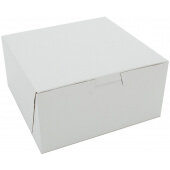 0905 Southern Champion Tray, 6" x 6" x 3" Solid Kraft Bakery Box, White (250/case)