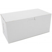 0949 Southern Champion Tray, 9" x 5" x 4" Solid Kraft Bakery Box, White (250/case)