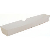 0711 Southern Champion Tray, 10 1/4" x 1 1/2" Kraft Paper Footlong Hot Dog Tray, White (500/case)