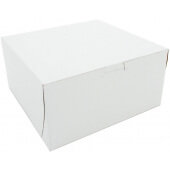 0941 Southern Champion Tray, 8" x 8" x 4" Solid Kraft Bakery Box, White (250/case)