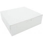 0971 Southern Champion Tray, 10" x 10" x 3" Solid Kraft Bakery Box, White (200/case)