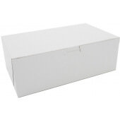 1017 Southern Champion Tray, 10" x 6" x 3 1/2" Solid Kraft Donut Box, White (250/case)