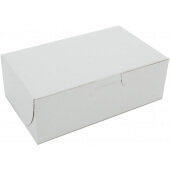 0911 Southern Champion Tray, 6 1/4" x 3 3/4" x 2 1/8" Solid Kraft Bakery Box, White (250/case)