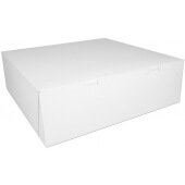 0995 Southern Champion Tray, 16" x 16" x 5" Solid Kraft Bakery Box, White (50/case)