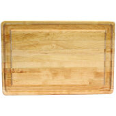 CBW241615 TableCraft, 24" x 16" x 1 1/8" Birchwood Carving Cutting Board w/ Integrated Channel