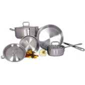 SXS-7PC Admiral Craft, 7 Piece Induction Ready Stainless Steel Deluxe Cookware Set