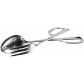ST-10 Winco, 10" Stainless Steel Salad Tongs w/ Spoon & Fork Tip