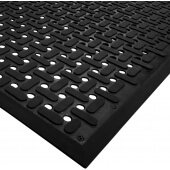 2540-C35 Cactus Mat, 60" x 36" VIP Guardian Grease Proof Rubber Floor Mat, Black