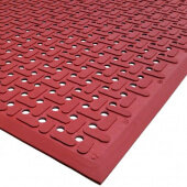 2540-R35 Cactus Mat, 60" x 36" VIP Guardian Grease Proof Rubber Floor Mat, Red