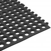 2523-C35 Cactus Mat, 60" x 36" VIP Prima General Purpose Rubber Floor Mat w/ Interlocking Edges, Black