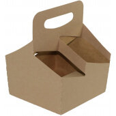 7710C-501 BOXit, 4 Cup Kraft Drink Carrier, Brown (100/case)