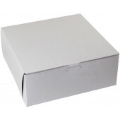 10104B-261 BOXit, 10" x 10" x 4" Solid Kraft Bakery Box, White (100/case)