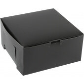 884B-960 BOXit, 8" x 8" x 4" Solid Kraft Bakery Box, Black (100/case)