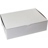 19144B-261 BOXit, 19" x 14" x 4" Solid Kraft 1/2 Size Sheet Cake / Bakery Box, White (50/case)