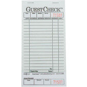 525 National Checking Company, 50 Check Medium 1-Part Guest Check Pad, Green (50/case)