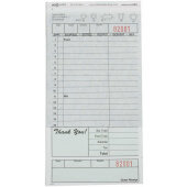 G4900SP National Checking Company, Large 2-Part Guest Check, Green (2,500/case)