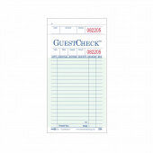 520-50 National Checking Company, 50 Check Medium 1-Part Guest Check Pad, Green (50/case)