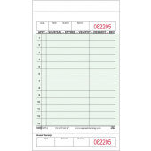 G4774SP National Checking Company, 50 Check Medium Wide 1-Part Guest Check Pad, Green (50/case)