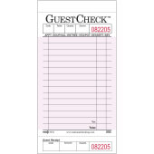 P3632SP National Checking Company, 50 Check Medium 1-Part Guest Check Pad, Pink (50/case)