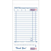 1200SP National Checking Company, 100 Check Medium 1-Part Guest Check Pad, White (100/case)