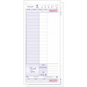 948SW National Checking Company, Large Wide Carbonless 2-Part Guest Check, Purple (2,500/case)