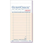 S6000 National Checking Company, 50 Check Medium 2-Part Guest Check Pad, Salmon (50/case)