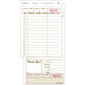 T4920SP National Checking Company, 50 Check Large 2-Part Guest Check, Tan (40/case)